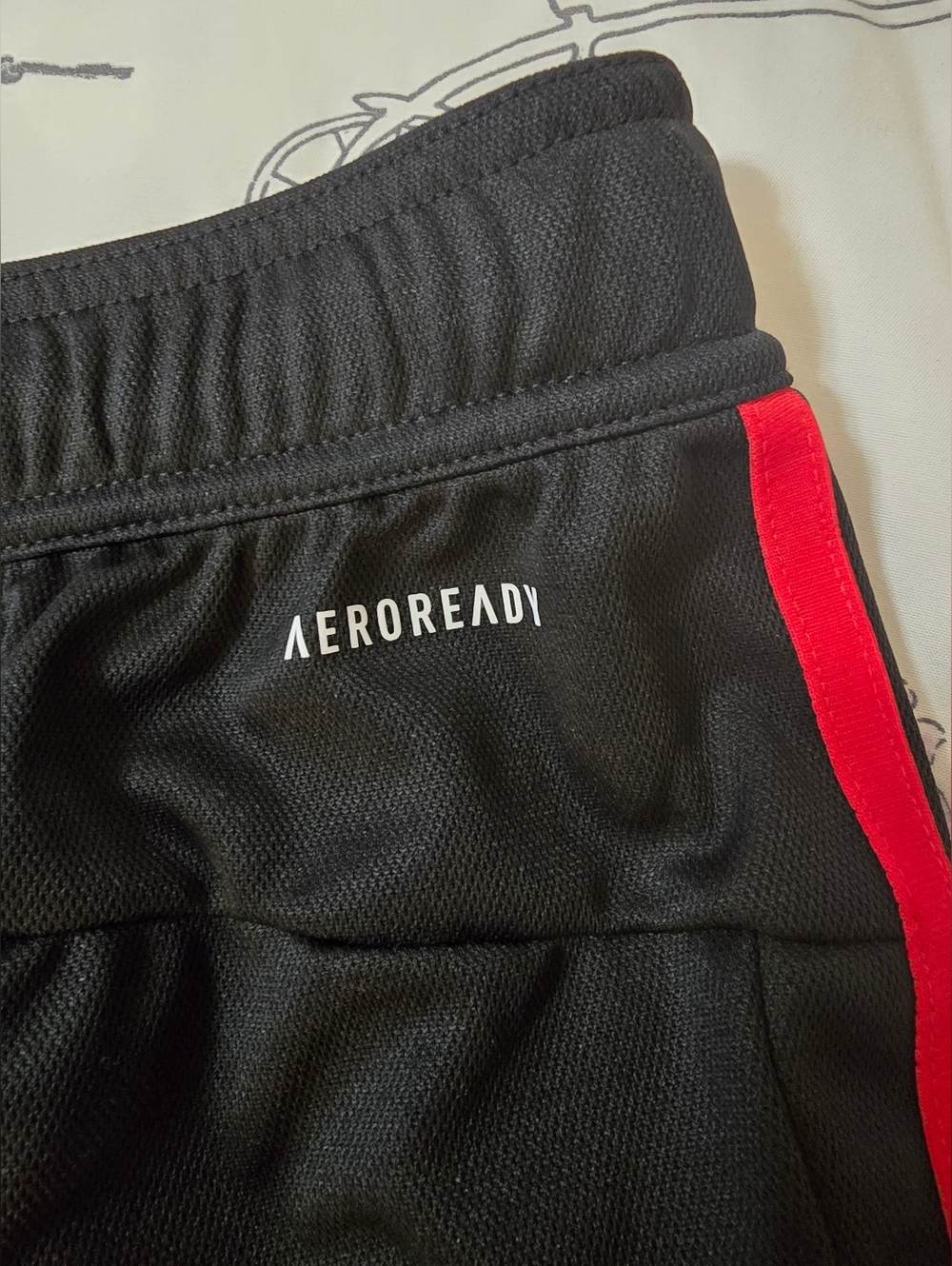 ADIDAS Men's Train Essentials Piqué 3-Stripes Training Shorts Black/Red SZ: XXXL - Picture 6 of 8